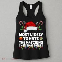 Most Likely To Hat The Matching Christmas Shirts Women's Tank Top thumb 3