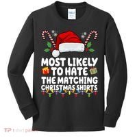 Most Likely To Hat The Matching Christmas Shirts Kids Long Sleeve Shirt thumb 0