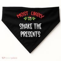 Most Likely To Christmas Shake The Presents Family Group USA-Made Doggie Bandana thumb 0