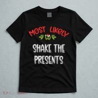 Most Likely To Christmas Shake The Presents Family Group T-Shirt thumb 5