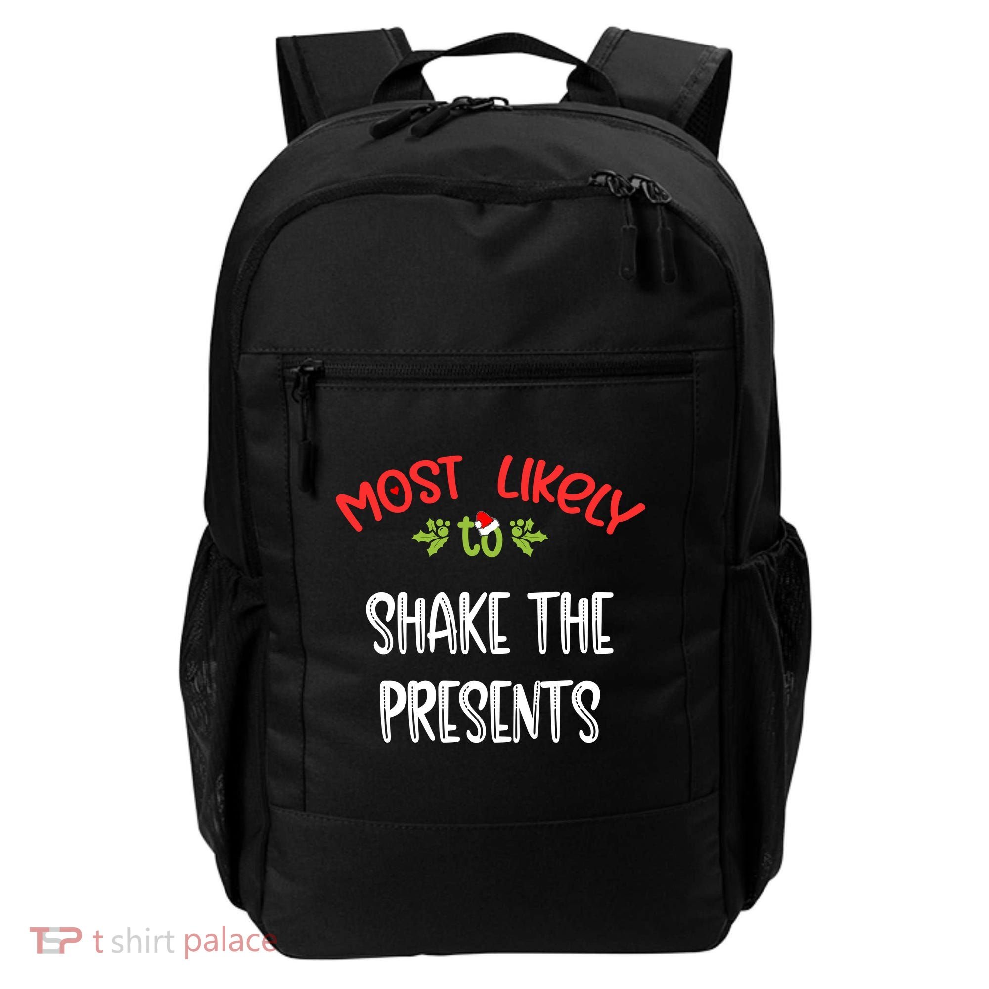 Most Likely To Christmas Shake The Presents Family Group Backpack