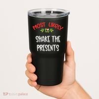 Most Likely To Christmas Shake The Presents Family Group Tumbler thumb 2