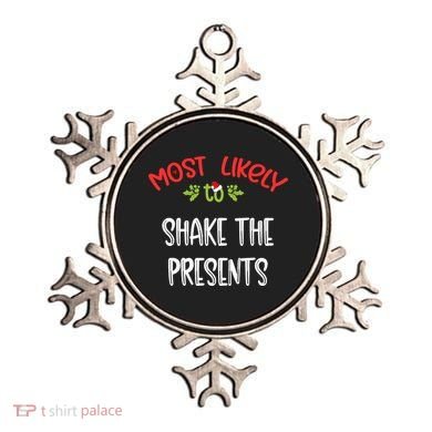 Most Likely To Christmas Shake The Presents Family Group Ornament
