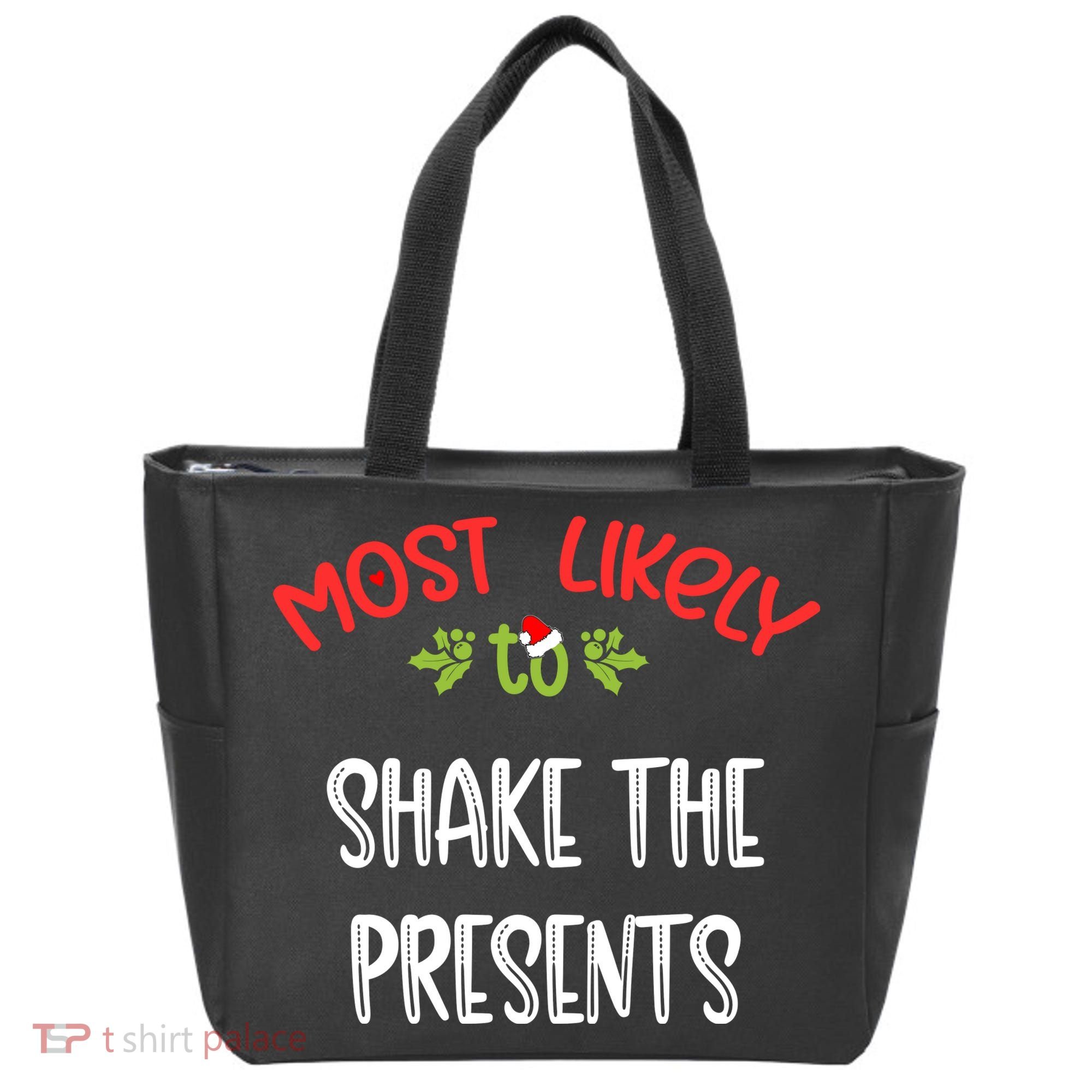 Most Likely To Christmas Shake The Presents Family Group Tote Bag
