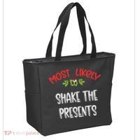 Most Likely To Christmas Shake The Presents Family Group Tote Bag thumb 2