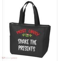 Most Likely To Christmas Shake The Presents Family Group Tote Bag thumb 3