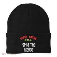 Most Likely To Christmas Spike The Eggnog Family Group Beanie thumb 0