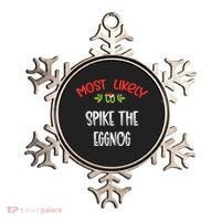 Most Likely To Christmas Spike The Eggnog Family Group Ornament thumb 0