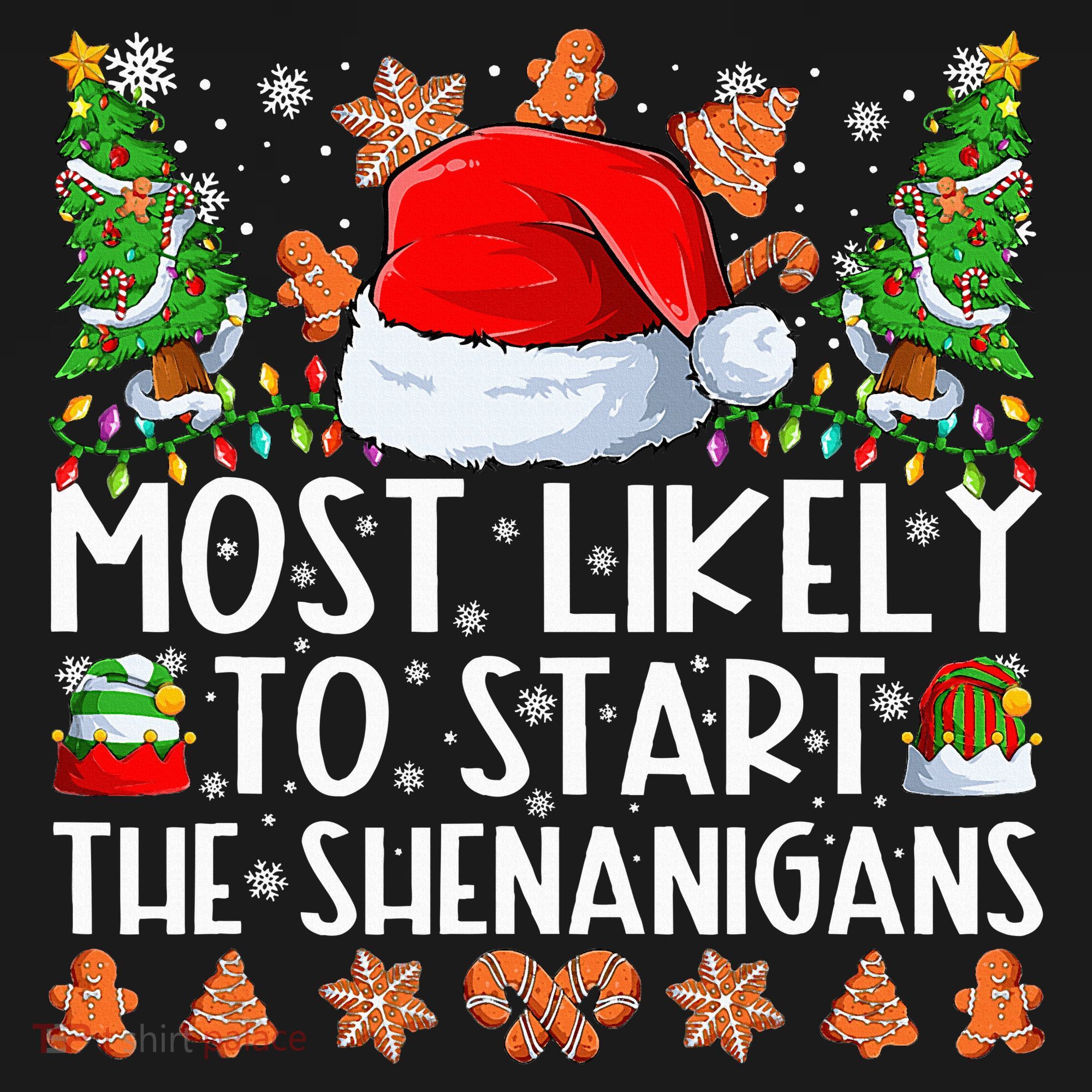 Most Likely To Start The Shenanigans Family Christmas Visor