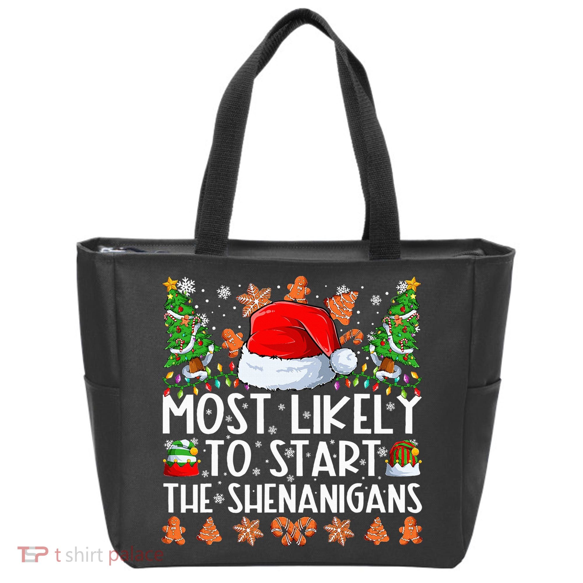 Most Likely To Start The Shenanigans Family Christmas Tote Bag