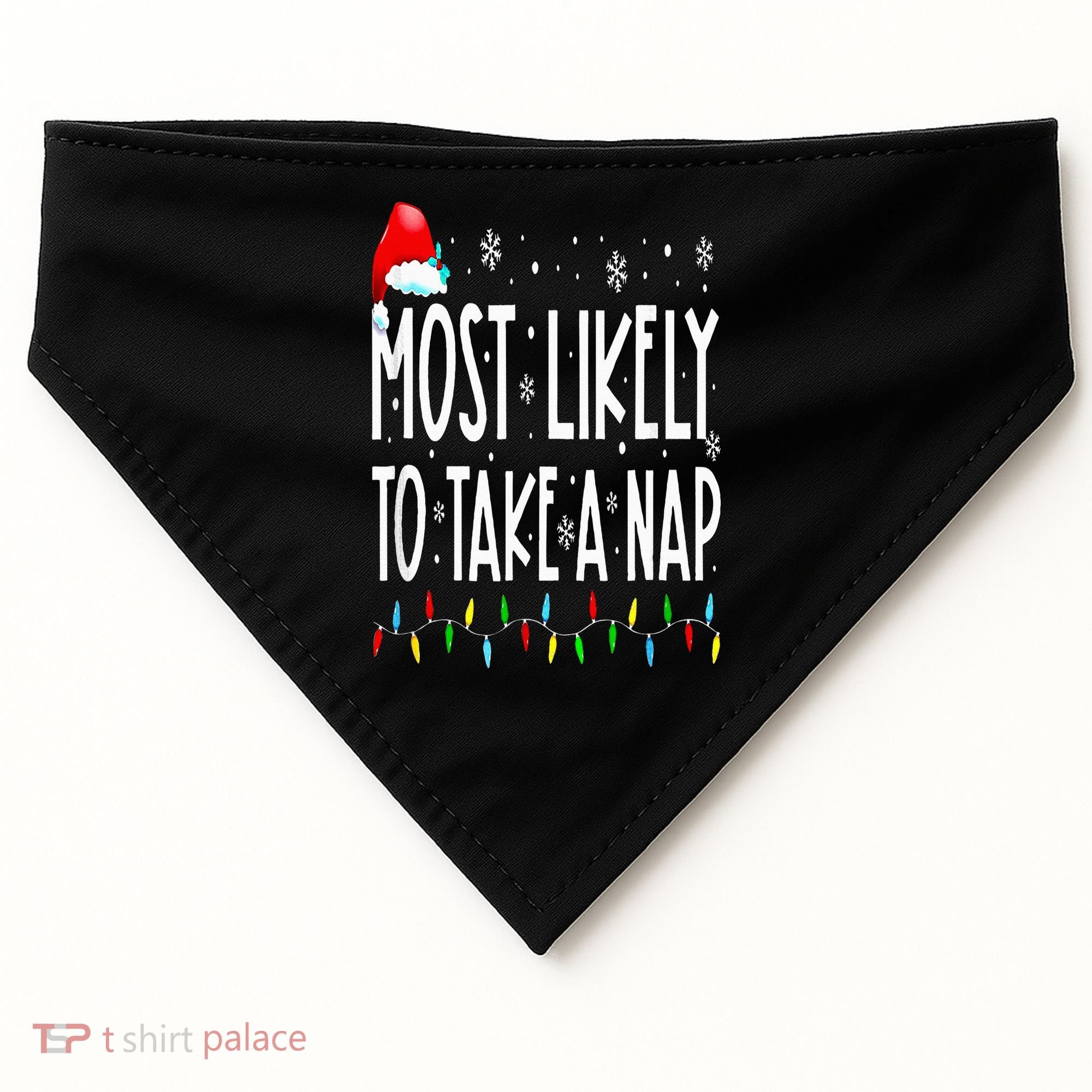 Most Likely To Take A Nap Family Matching Christmas USA-Made Doggie Bandana