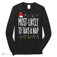Most Likely To Take A Nap Family Matching Christmas Long Sleeve Shirt thumb 0