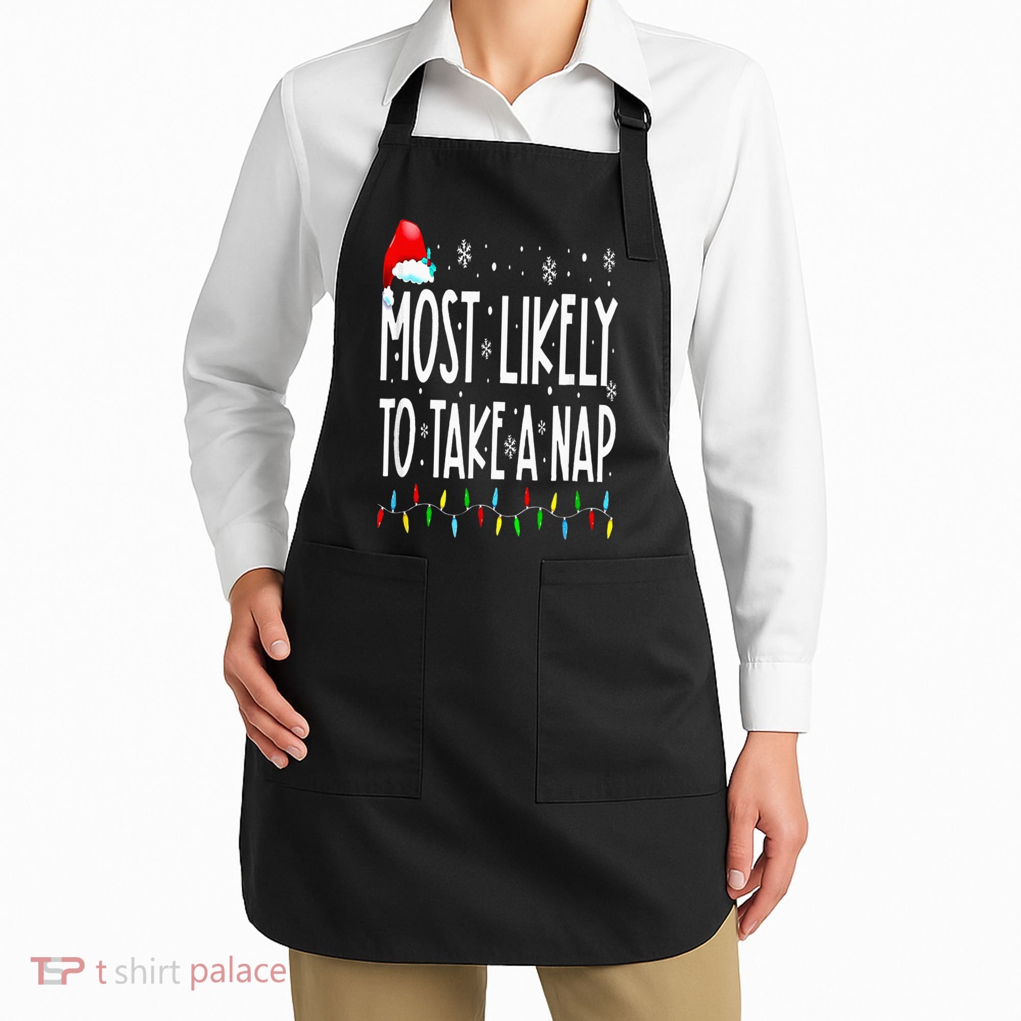 Most Likely To Take A Nap Family Matching Christmas Apron