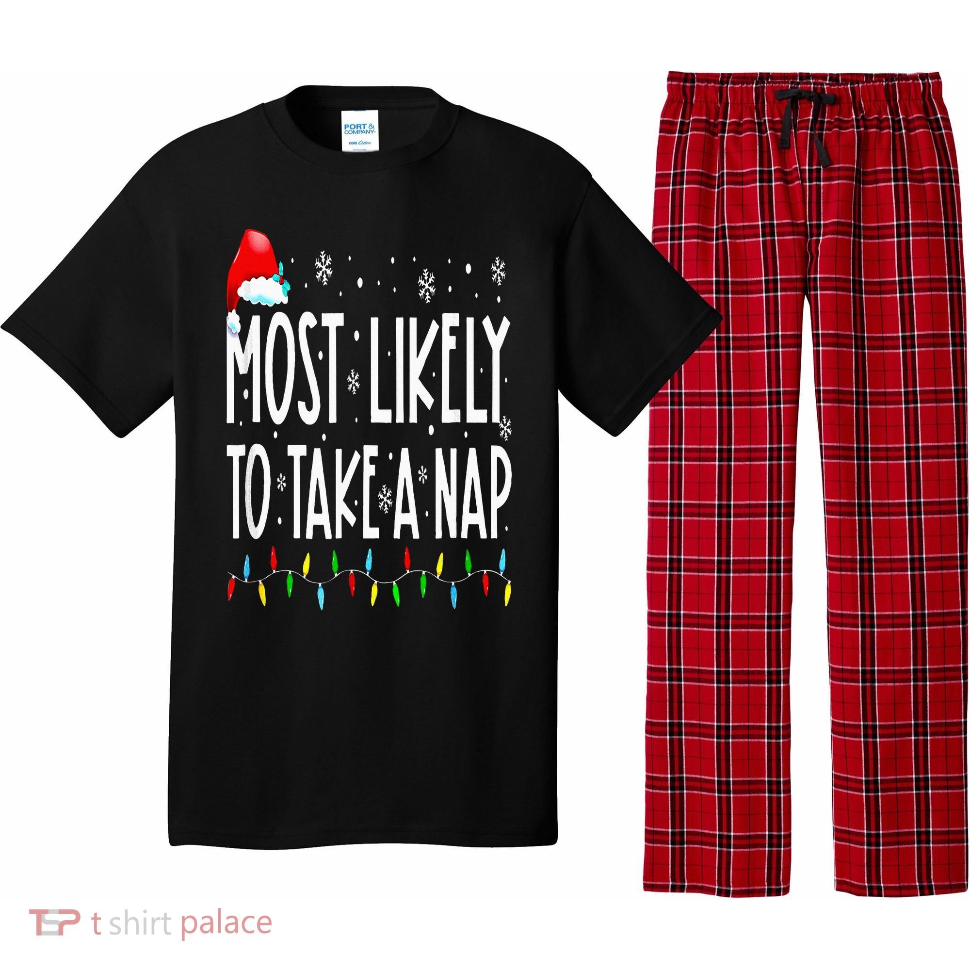 Most Likely To Take A Nap Family Matching Christmas Pajama Set