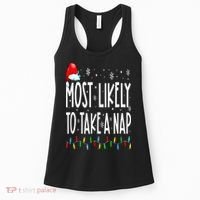 Most Likely To Take A Nap Family Matching Christmas Women's Tank Top thumb 0