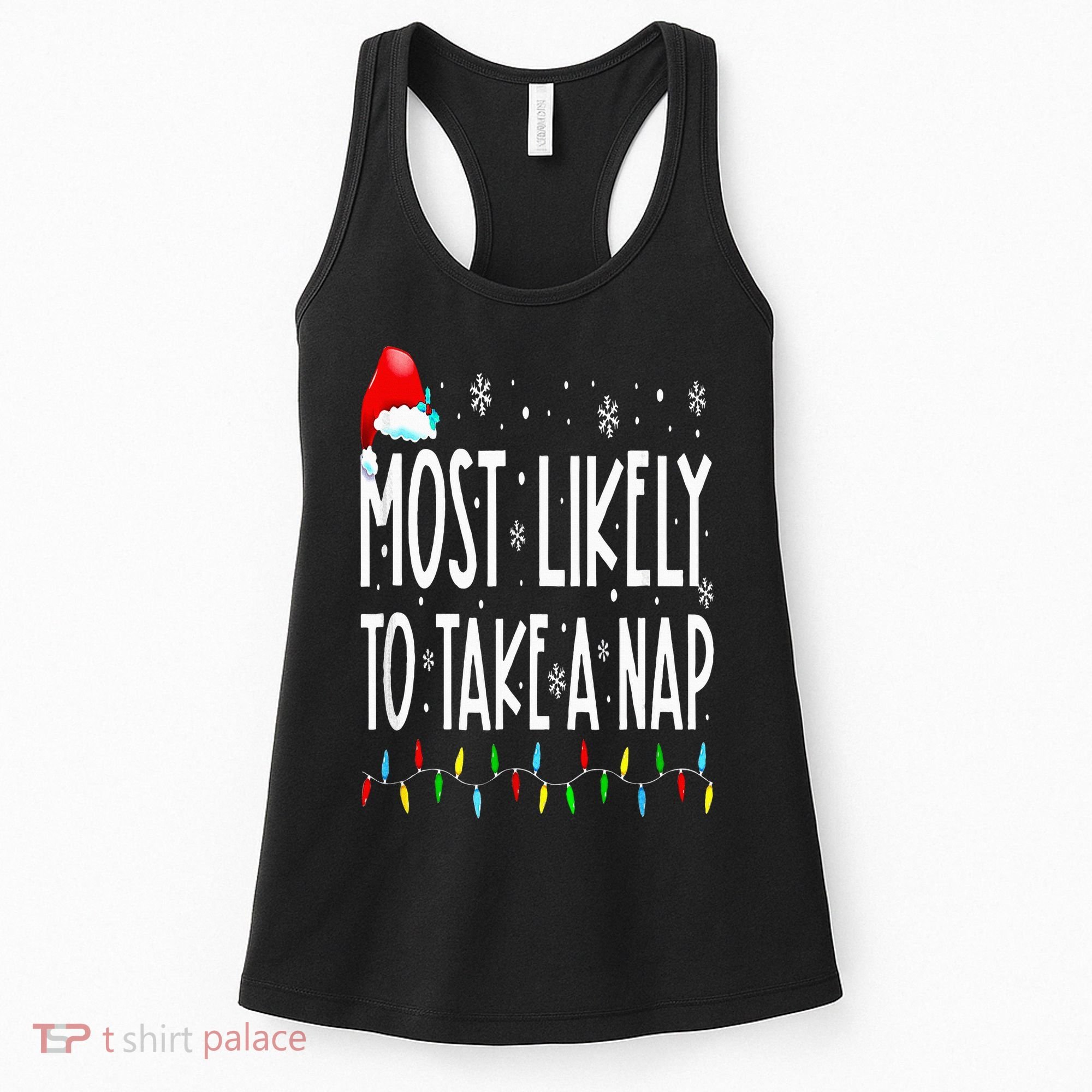 Most Likely To Take A Nap Family Matching Christmas Women's Tank Top