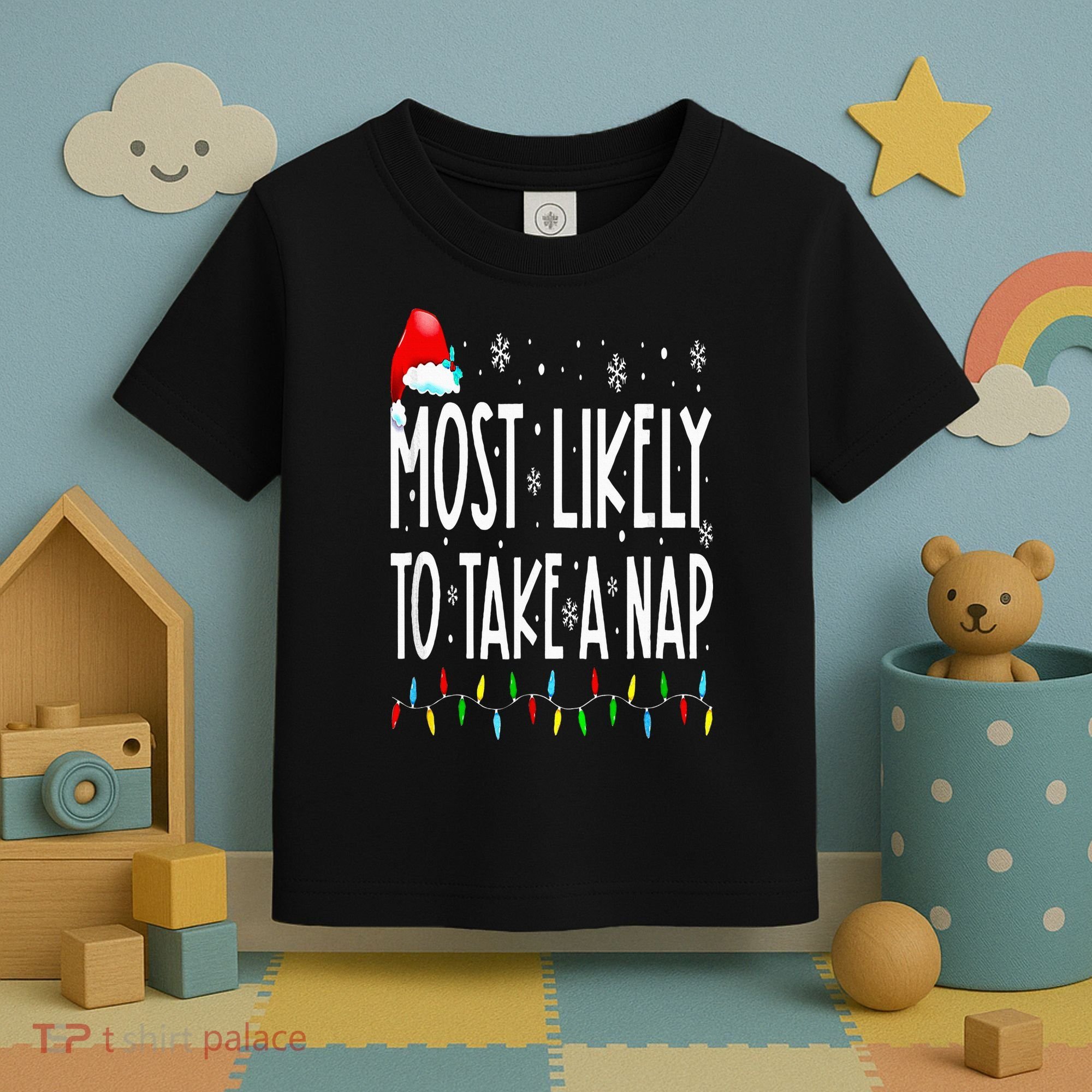 Most Likely To Take A Nap Family Matching Christmas Toddler T-Shirt