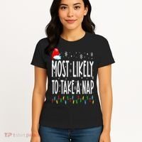 Most Likely To Take A Nap Family Matching Christmas Women's T-Shirt thumb 4