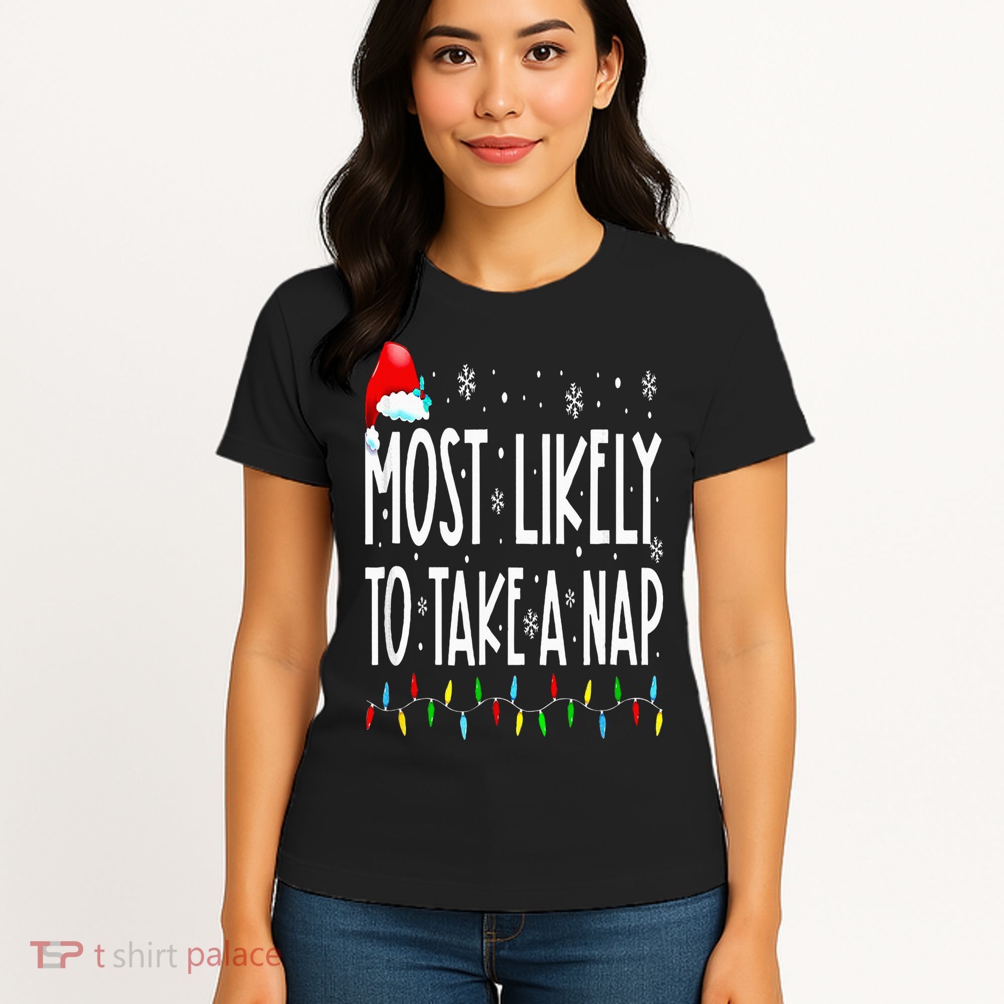 Most Likely To Take A Nap Family Matching Christmas Women's T-Shirt