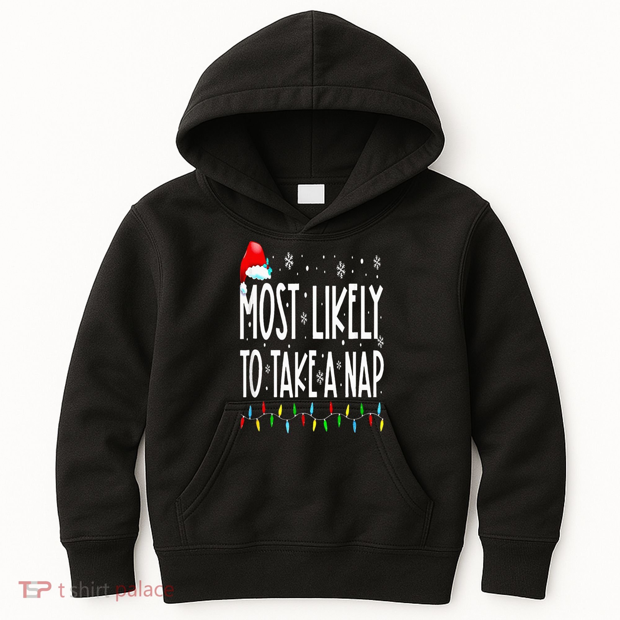 Most Likely To Take A Nap Family Matching Christmas Kids Hoodie
