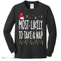 Most Likely To Take A Nap Family Matching Christmas Kids Long Sleeve Shirt thumb 0