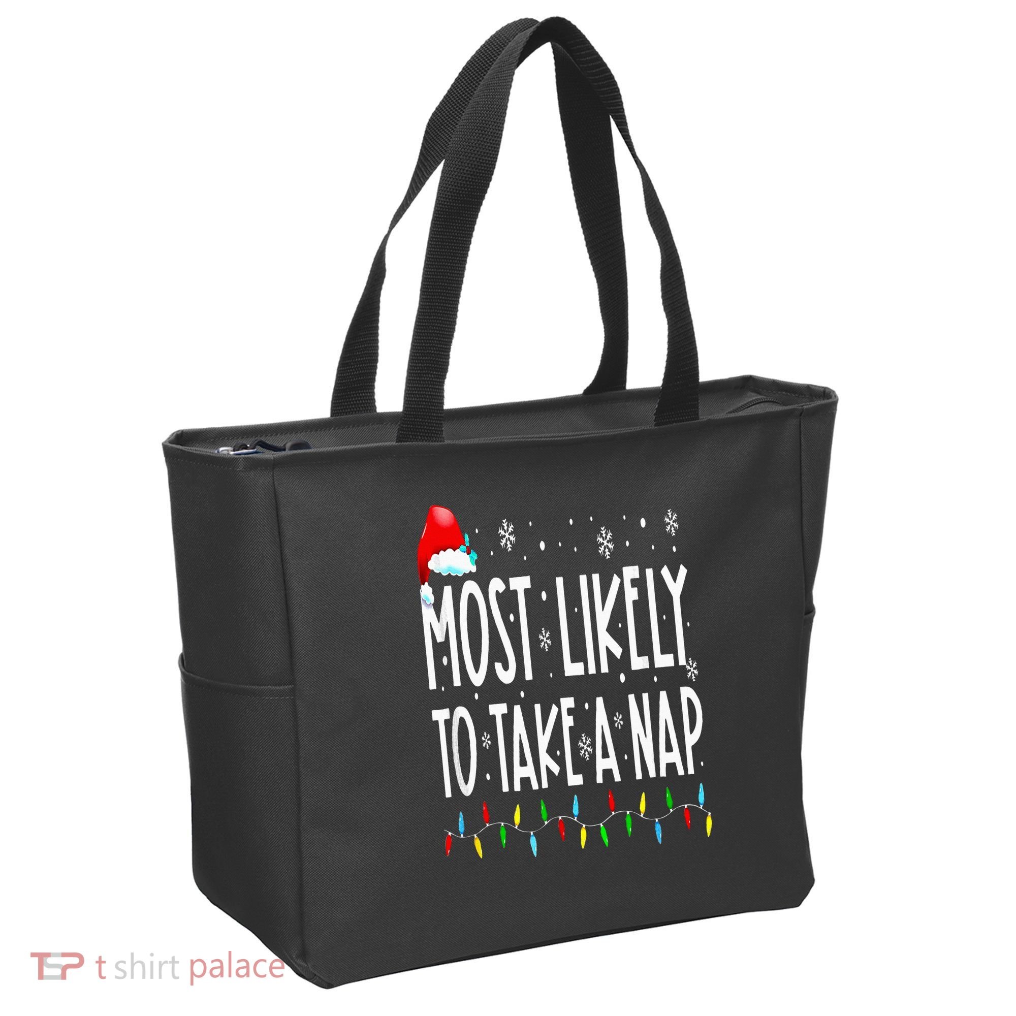 Most Likely To Take A Nap Family Matching Christmas Tote Bag
