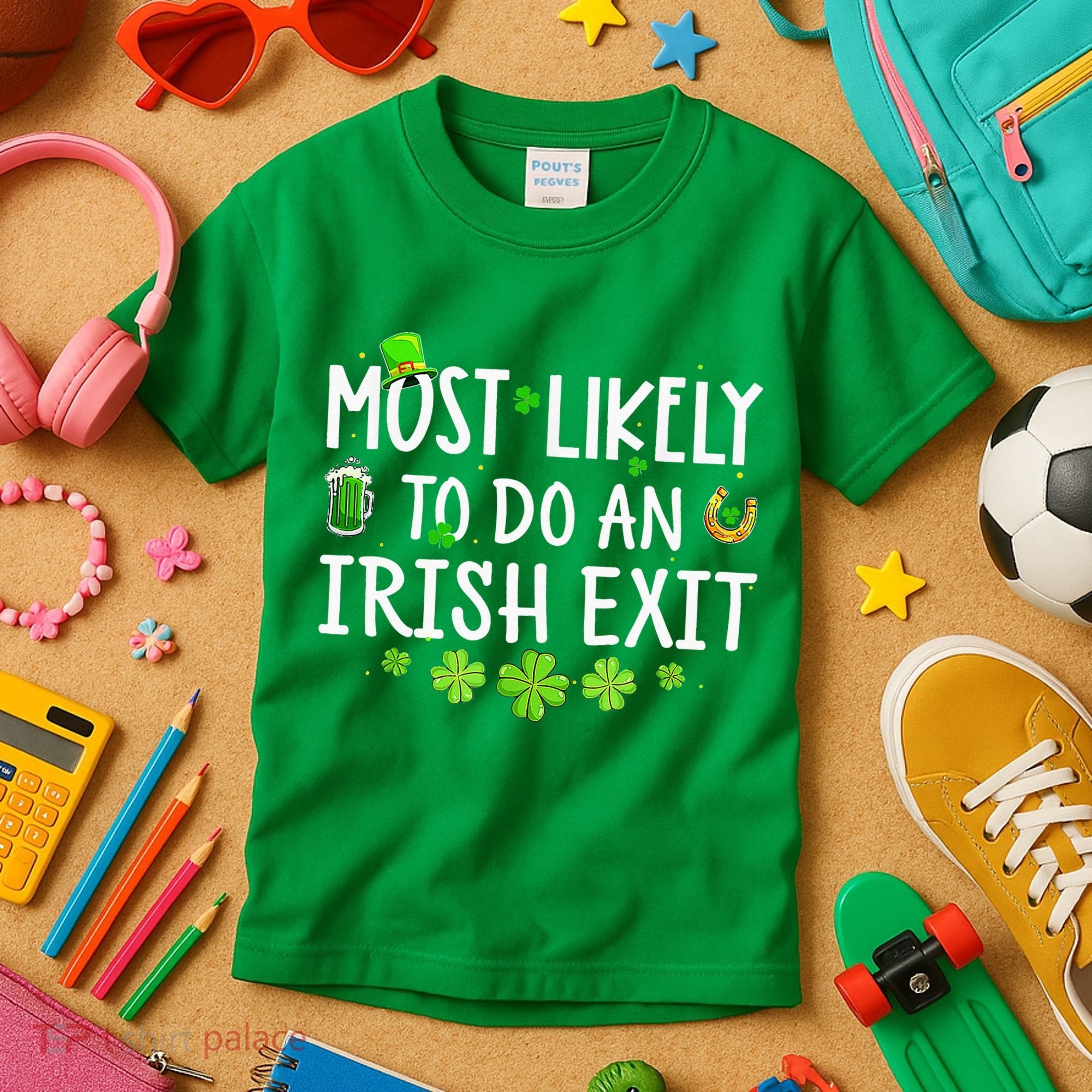 Most Likely To Do An Irish Exit Kids T-Shirt