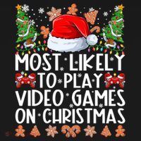 Most Likely To Play Video Games On Christmas Shirts For Family Baby Bodysuit thumb 2
