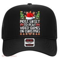 Most Likely To Play Video Games On Christmas Shirts For Family Hat thumb 0