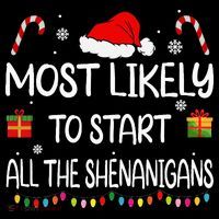 Most Likely To Start All The Shenanigans Family Christmas Coffee Mug thumb 5