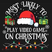 Most Likely To Play Videogame On Christmas Funny Xmas Pajama Funny Gift Women's Hoodie thumb 2