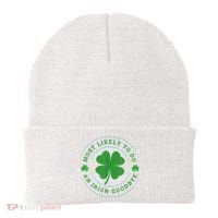 Most Likely To Do An Irish Goodbye St Patricks Day Beanie thumb 0