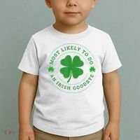 Most Likely To Do An Irish Goodbye St Patricks Day Toddler T-Shirt thumb 2