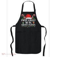 Most Likely To Be Santas Favorite Matching Family Christmas Apron thumb 0
