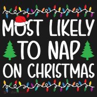 Most Likely To Nap On Christmas Shirts For Family Mousepad thumb 1