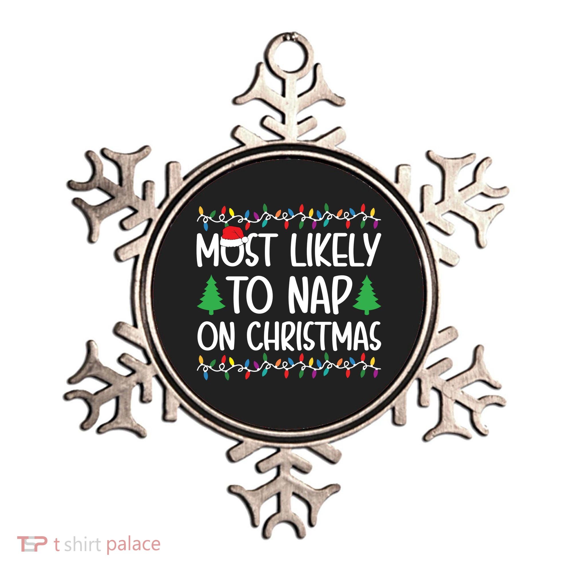 Most Likely To Nap On Christmas Shirts For Family Ornament