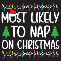 Most Likely To Nap On Christmas Shirts For Family Hat thumb 2