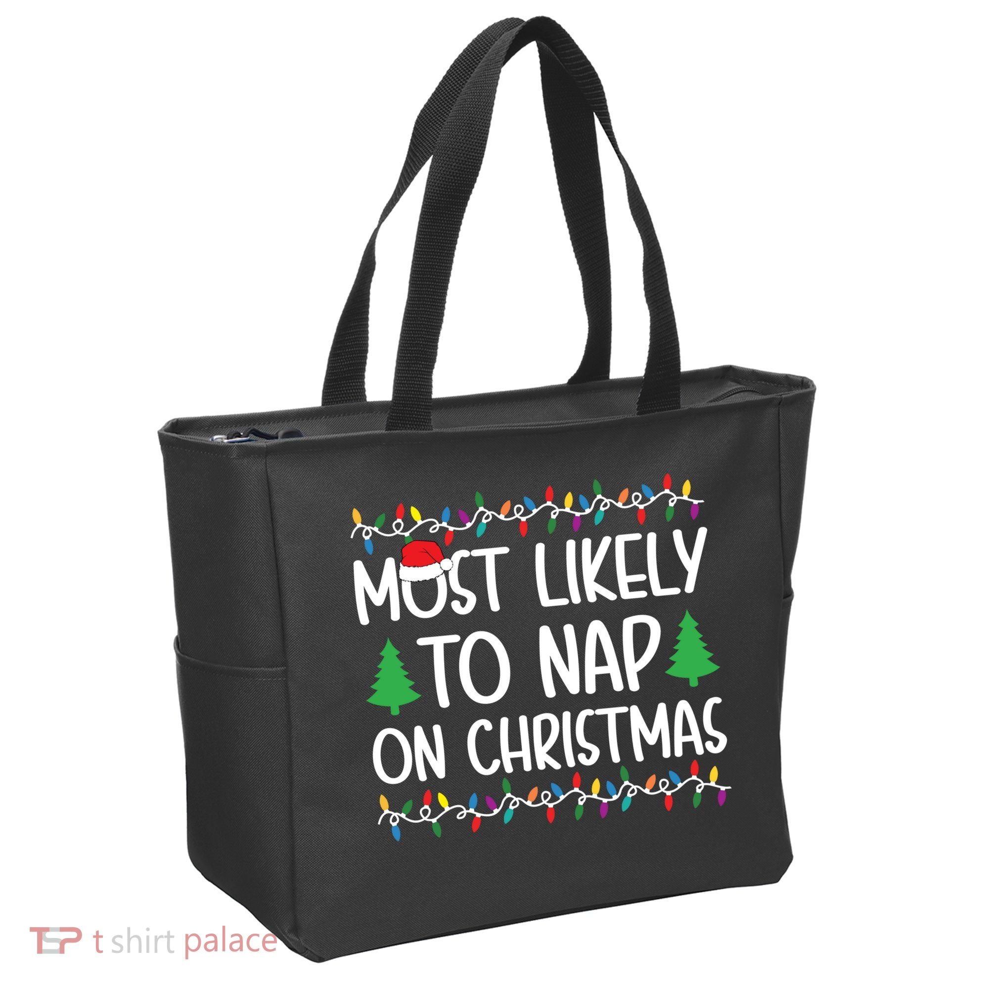 Most Likely To Nap On Christmas Shirts For Family Tote Bag