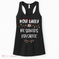 Most Likely To Be Santa’S Favorite Christmas Shirts For Family Women's Tank Top thumb 0