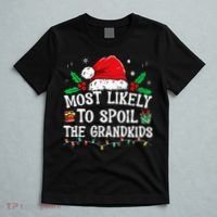 Most Likely To Spoil The Grandkids Funny Christmas Grandma T-Shirt thumb 5