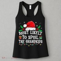 Most Likely To Spoil The Grandkids Funny Christmas Grandma Women's Tank Top thumb 3