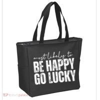 Most Likely To Be Happy Go Lucky St Patricks Day Tote Bag thumb 2
