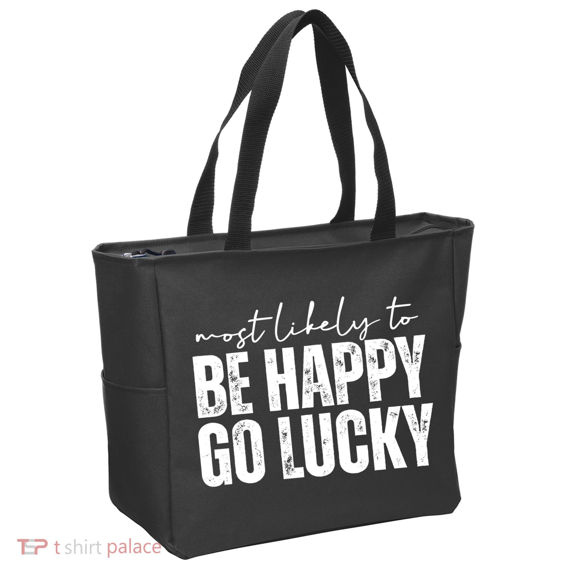 Most Likely To Be Happy Go Lucky St Patricks Day Tote Bag