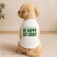 Most Likely To Be Happy Go Lucky St Patricks Day Doggie Tank thumb 2
