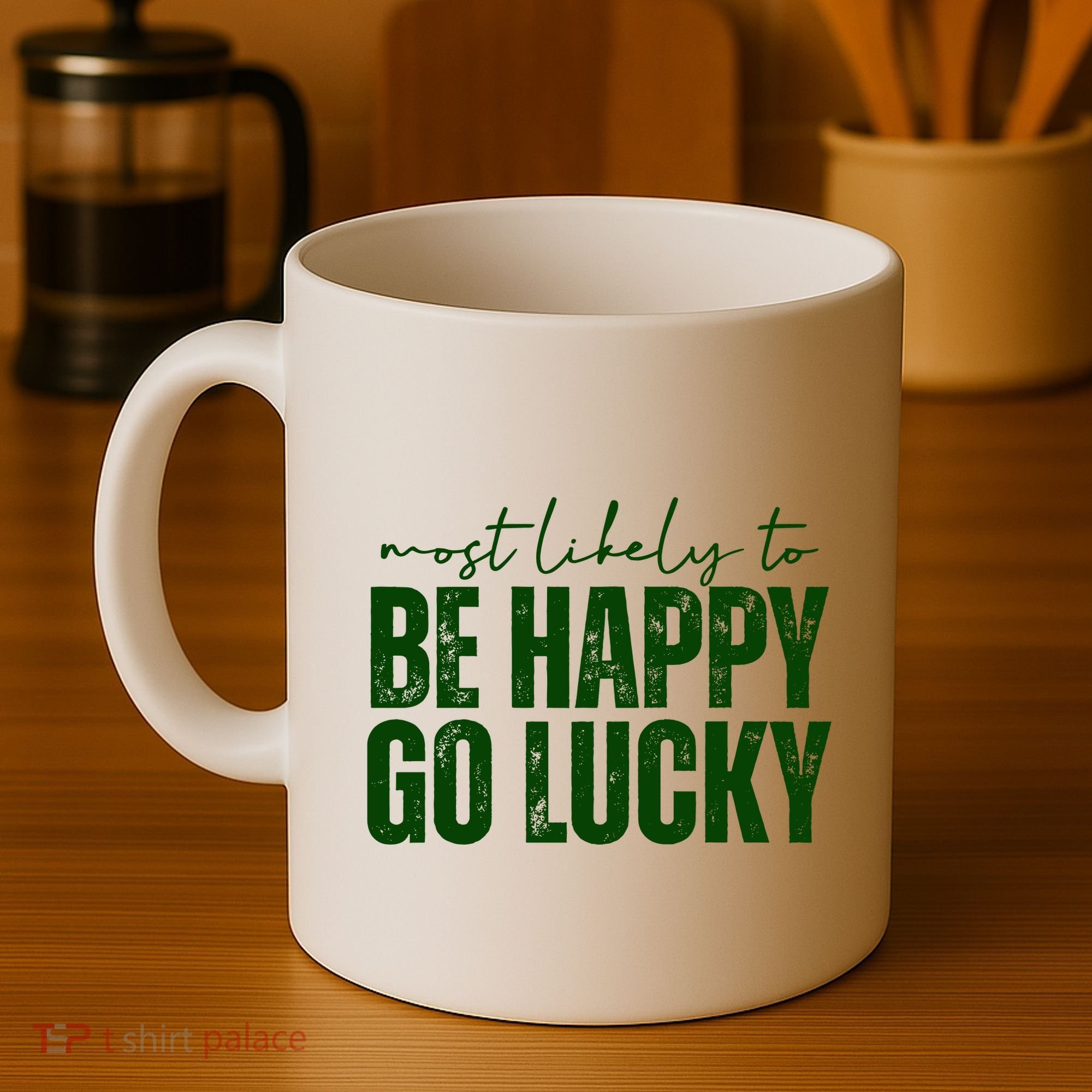 Most Likely To Be Happy Go Lucky St Patricks Day Coffee Mug
