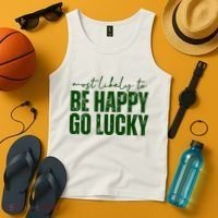 Most Likely To Be Happy Go Lucky St Patricks Day Tank Top thumb 4