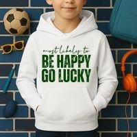 Most Likely To Be Happy Go Lucky St Patricks Day Kids Hoodie thumb 2