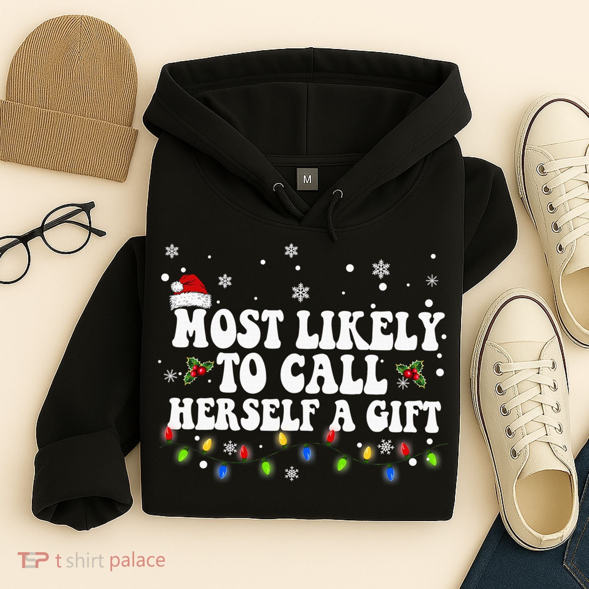 Most Likely To Call Herself Couple Matching Christmas Hoodie