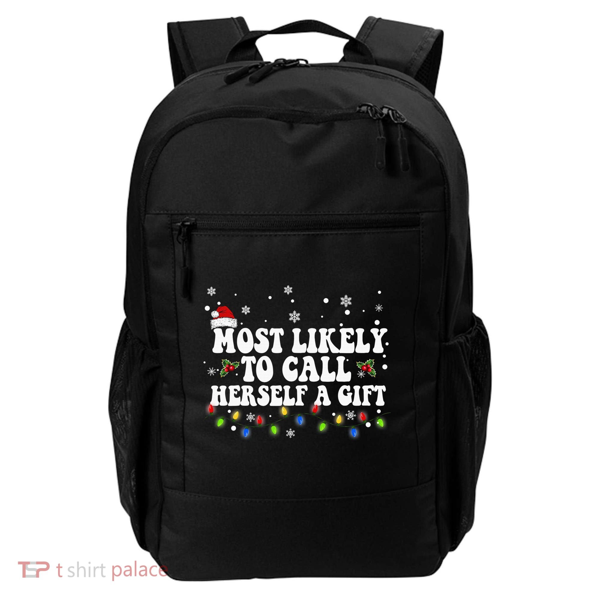 Most Likely To Call Herself Couple Matching Christmas Backpack