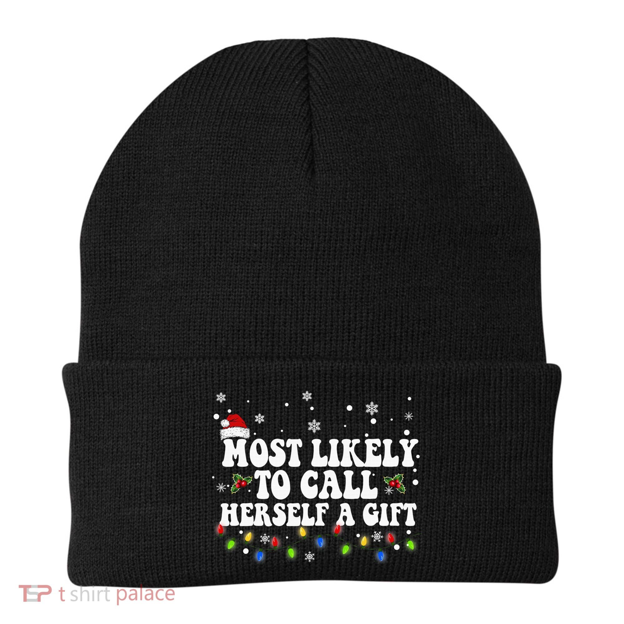 Most Likely To Call Herself Couple Matching Christmas Beanie